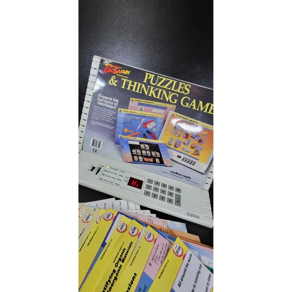 RARE Vintage GeoSafari EI-8700 Electronic Learning Game - Working 27 Cards READ*